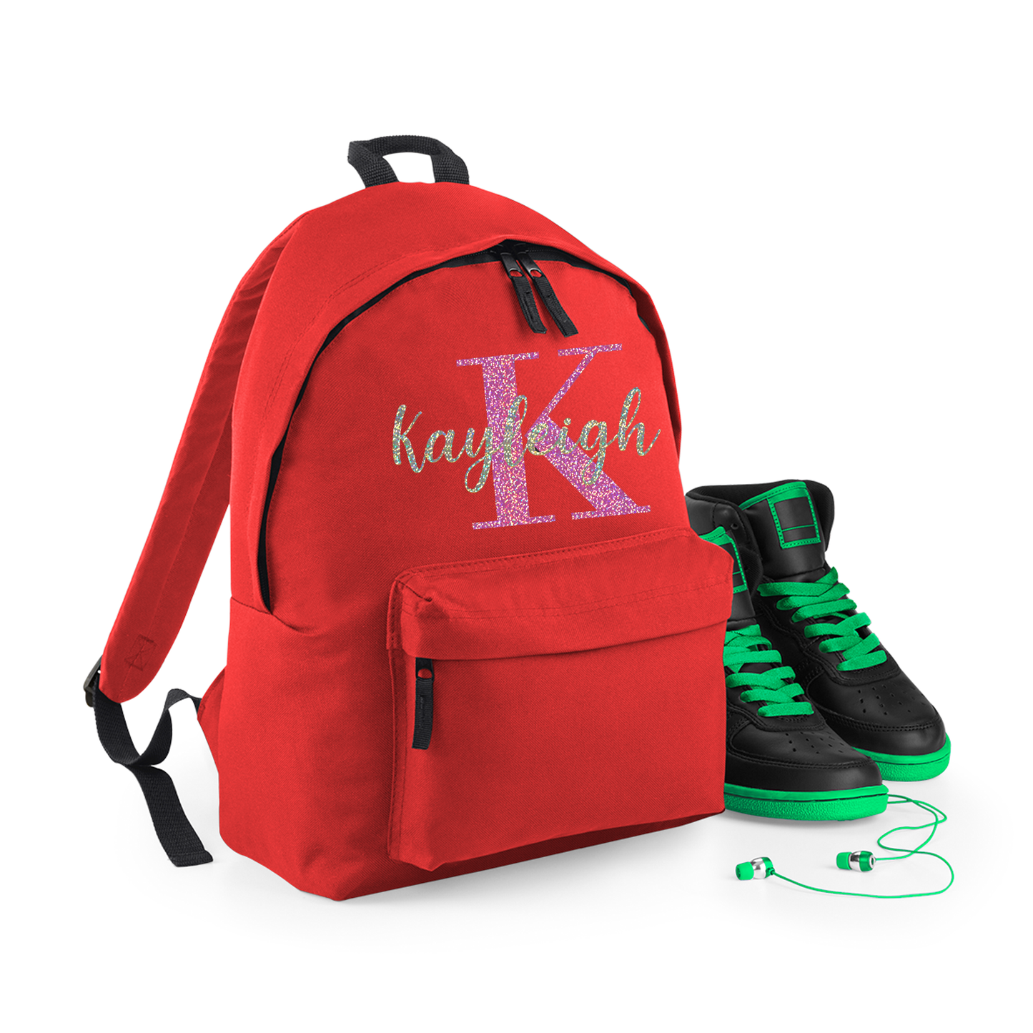 Personalised Name & Initial Backpack, Kids Rucksack with Name & Design