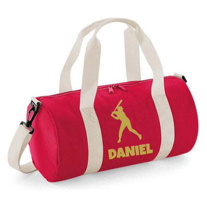 Personalised Baseball Barrel Bag for Kids - Lightweight Holdall for Kid