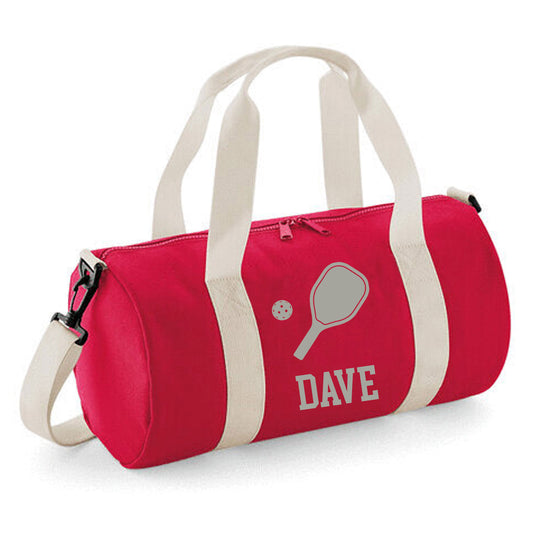 Personalised Pickleball Design Barrel Bag, Kids Durable Holdall