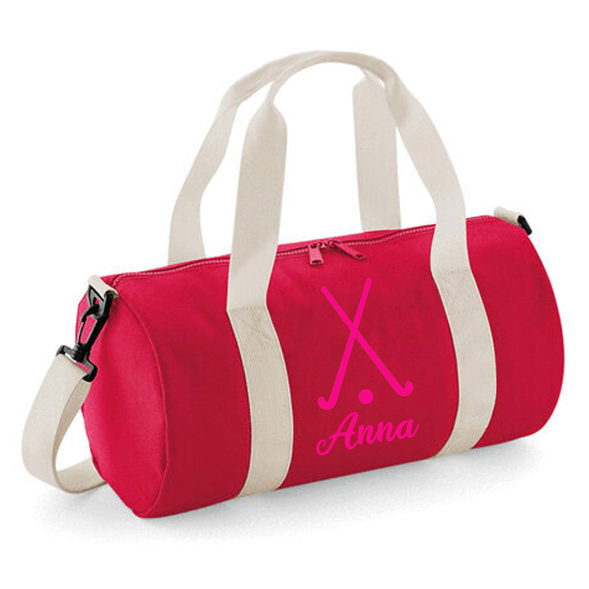 Personalised Hockey Sticks Barrel Bag | Kids Sports Holdall with Name
