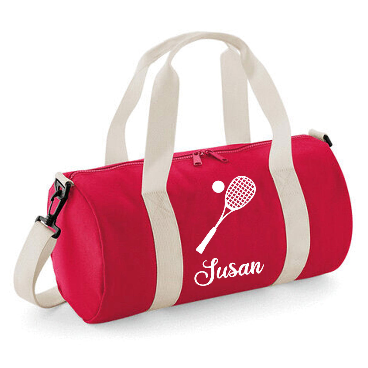 Personalised Squash Bag | Kids Barrel Holdall with Name