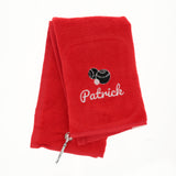 Personalised Lawn Bowls Towel – Tri-Fold with Name & Carabiner Clip