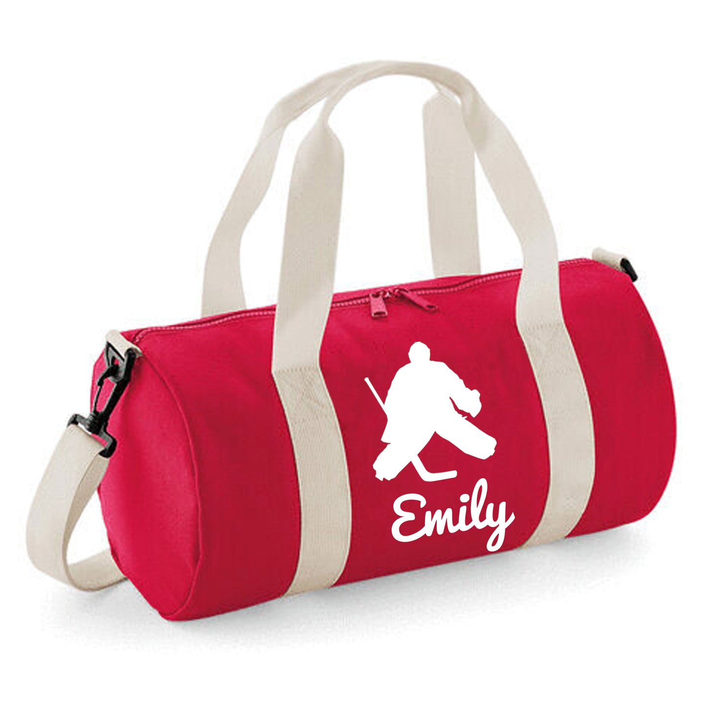 Personalised Ice Hockey Barrel Bag, Stylish Holdall for Kids