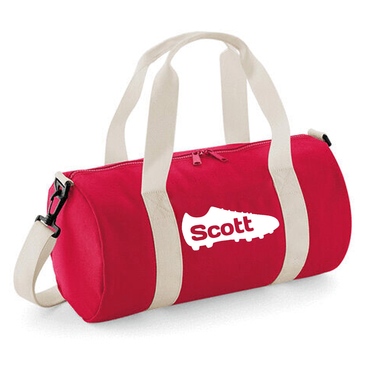 Personalised Football Boot Barrel Bag | Kids Sports Holdall with Name