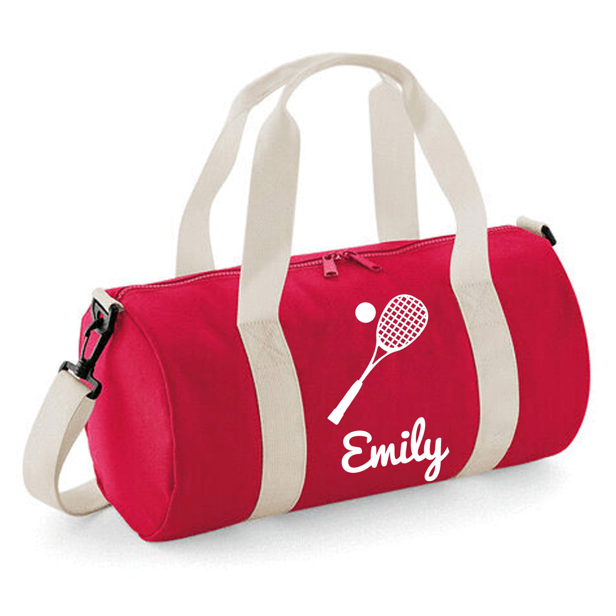 Personalised Squash Bag | Kids Barrel Holdall with Name