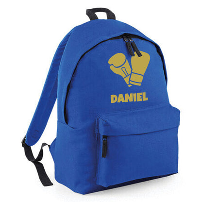 Personalised Boxing Gloves Backpack, Kids Rucksack with Name