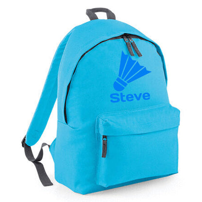 Personalised Badminton Backpack, Kids Rucksack Bag with Name