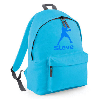 Personalised Boxer Design Backpack, Kids Rucksack Bag with Name