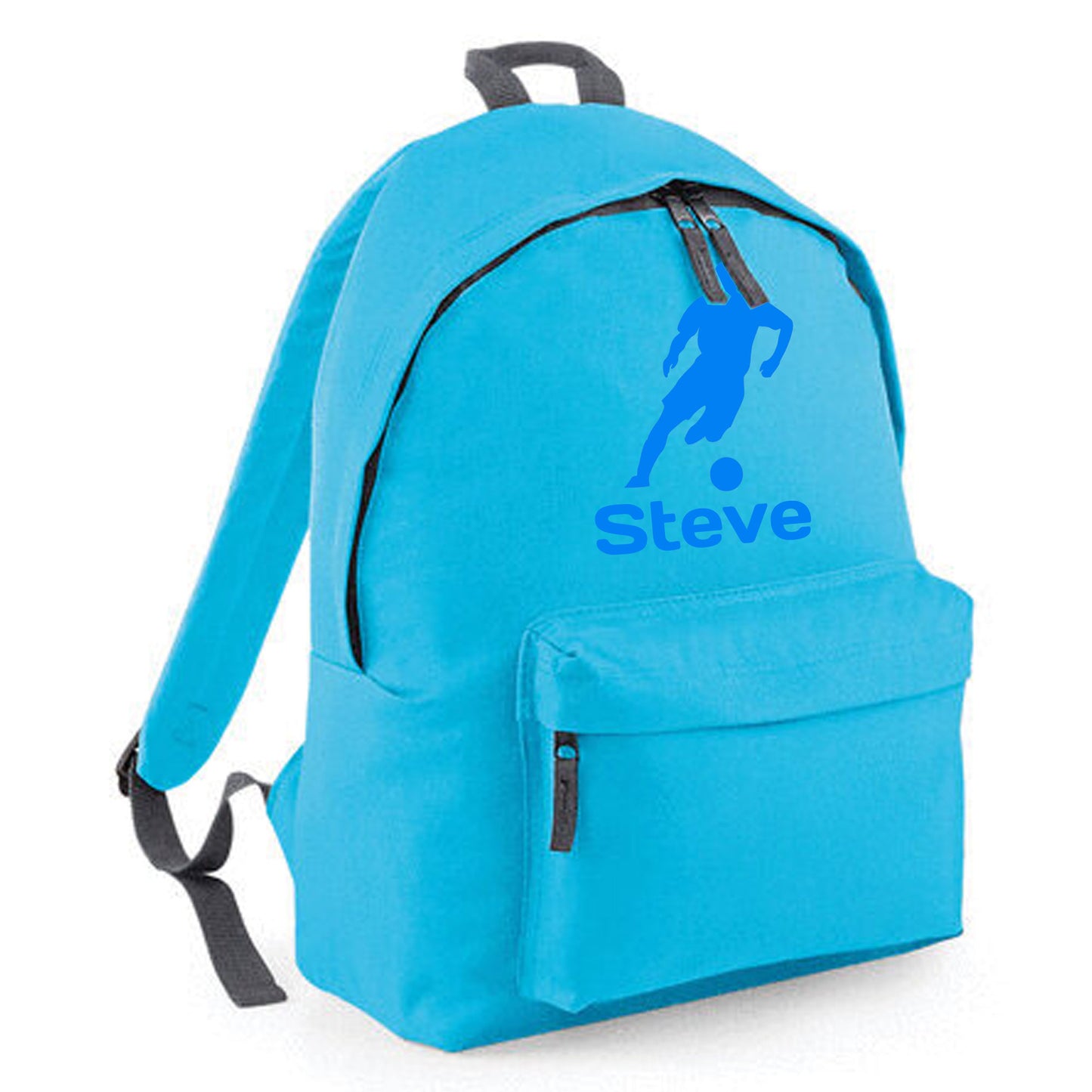 Personalised Footballer Design Backpack Kids Rucksack with Name