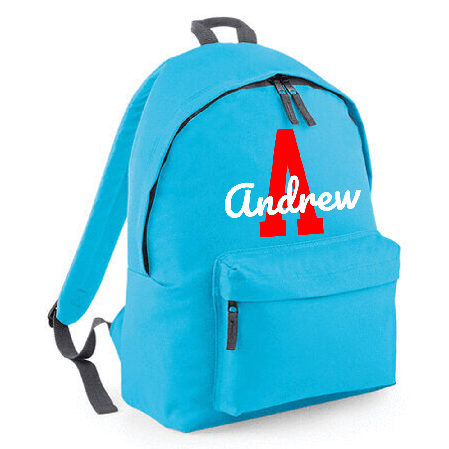 Personalised Name & Initial Backpack, Kids Rucksack with Name & Design