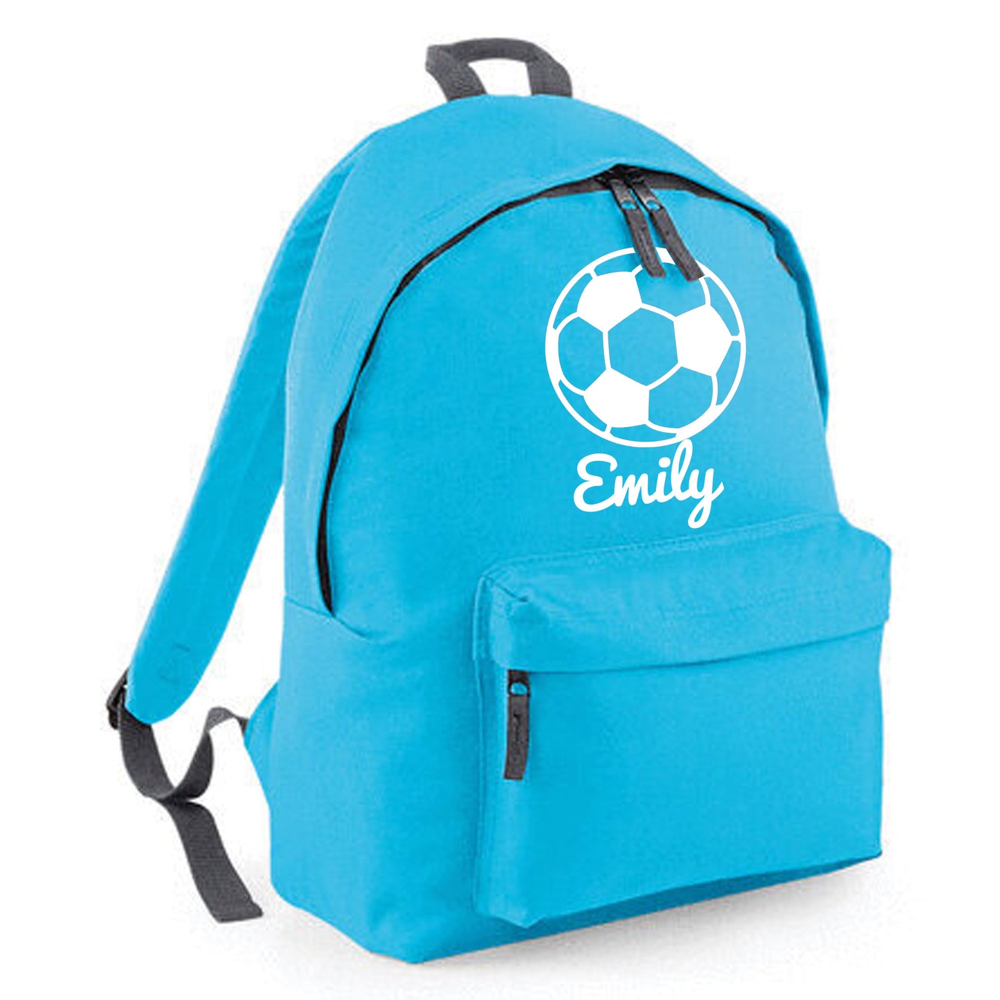 Personalised Football Ball Design Backpack, Kids Rucksack with Name
