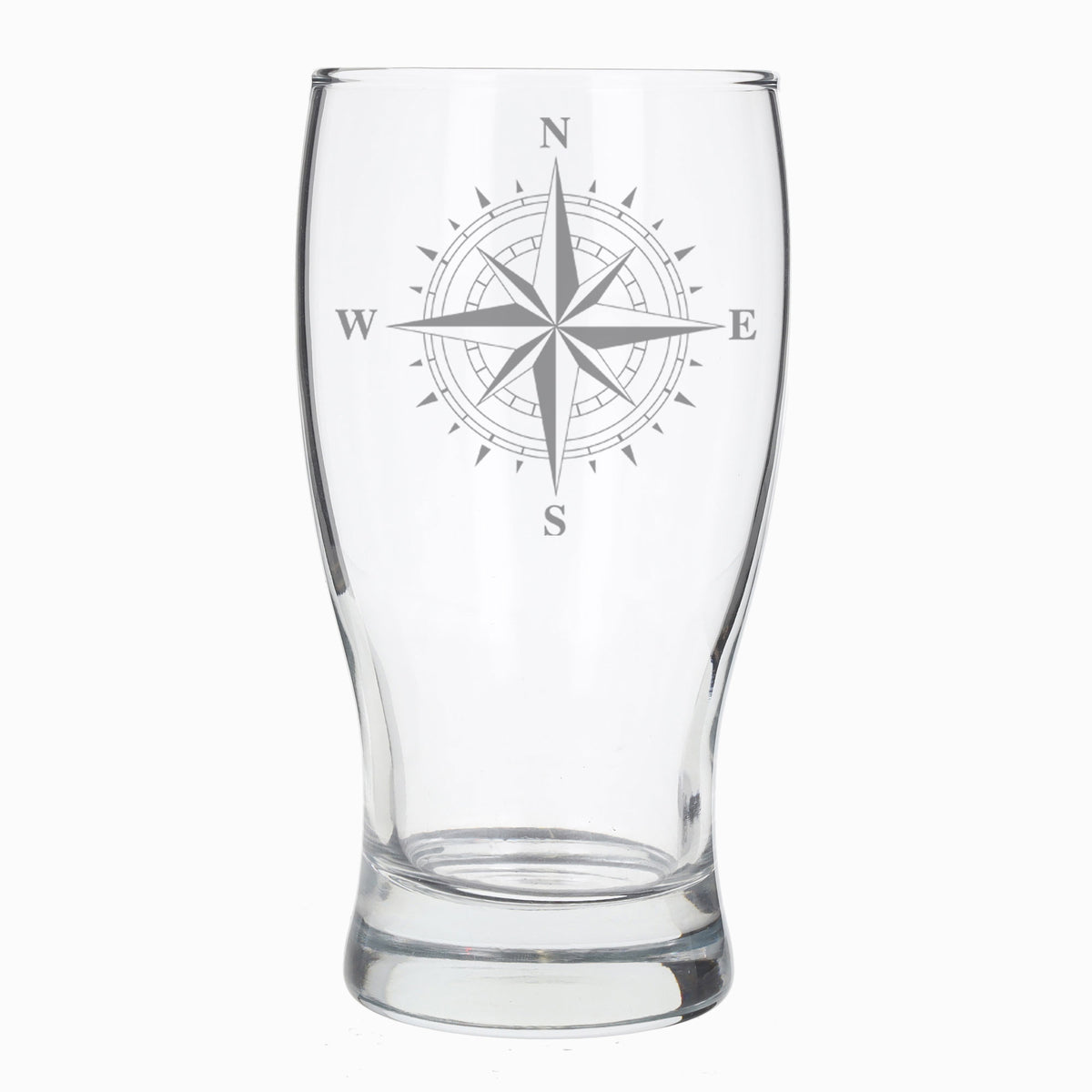 Compass Engraved Beer Pint Glass and/or Coaster Set  - Always Looking Good - Pint Glass Only  laser engraved beer glass