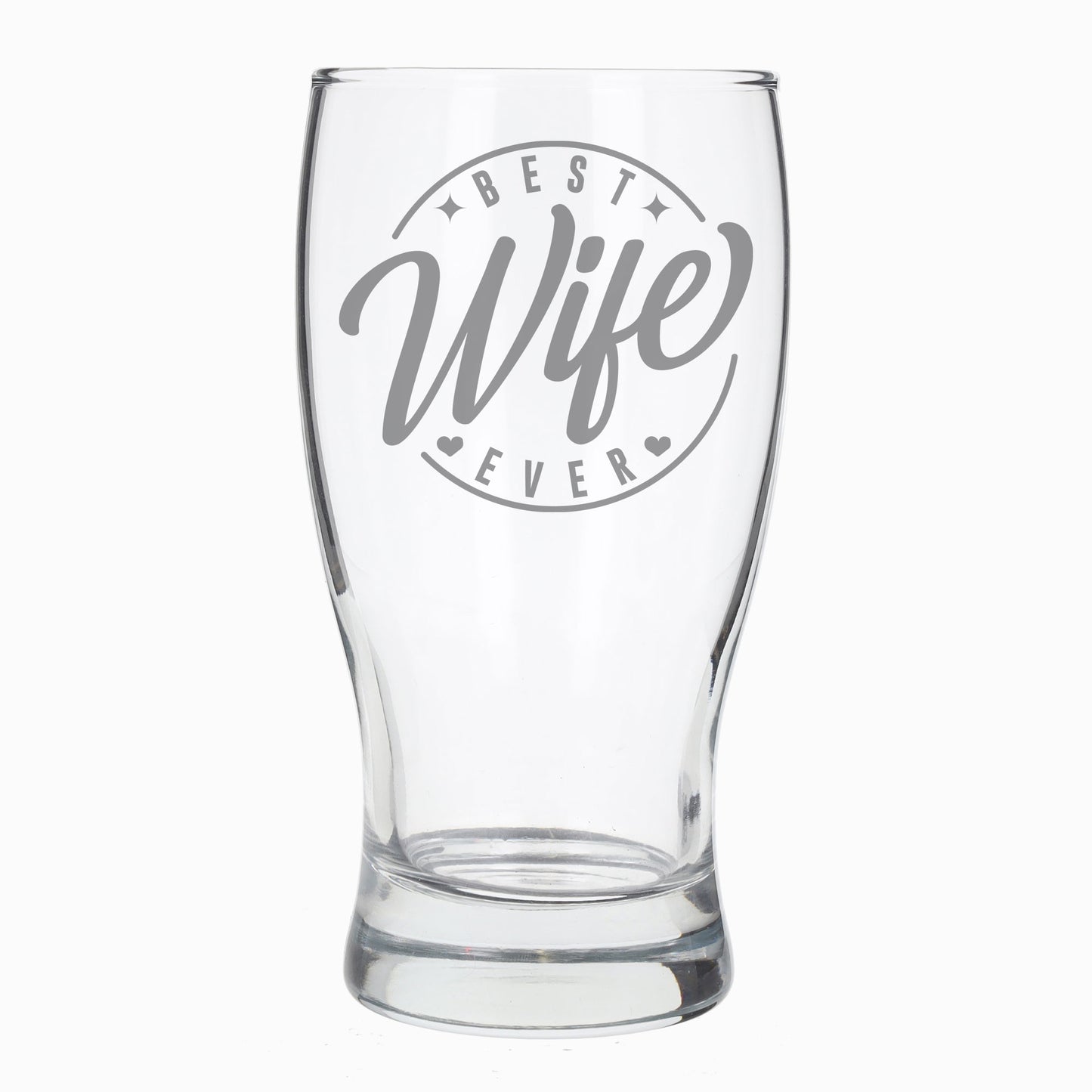 Best Wife Ever Engraved Beer Pint Glass and/or Coaster Set  - Always Looking Good - Beer Glass Only  