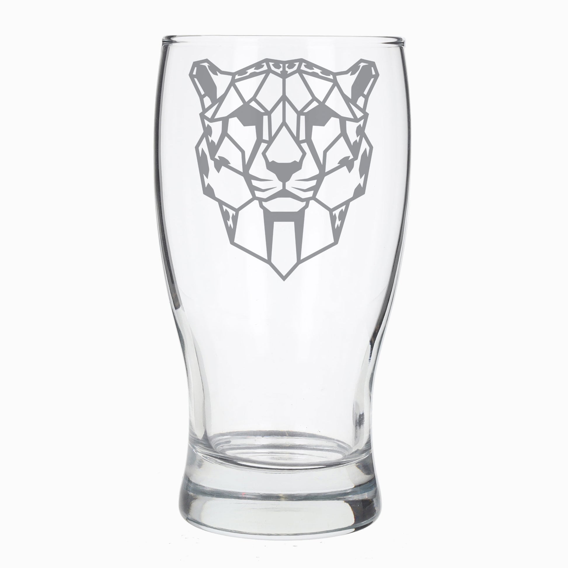 Cheetah engraved pint beer glasses  - Always Looking Good -   