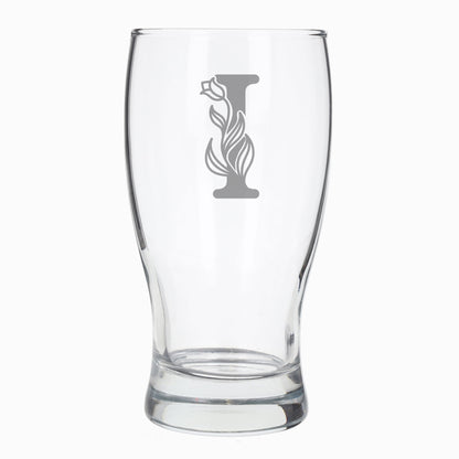 Monogram Engraved Pint Beer Glass and/or Coaster Set - Always Looking Good -   