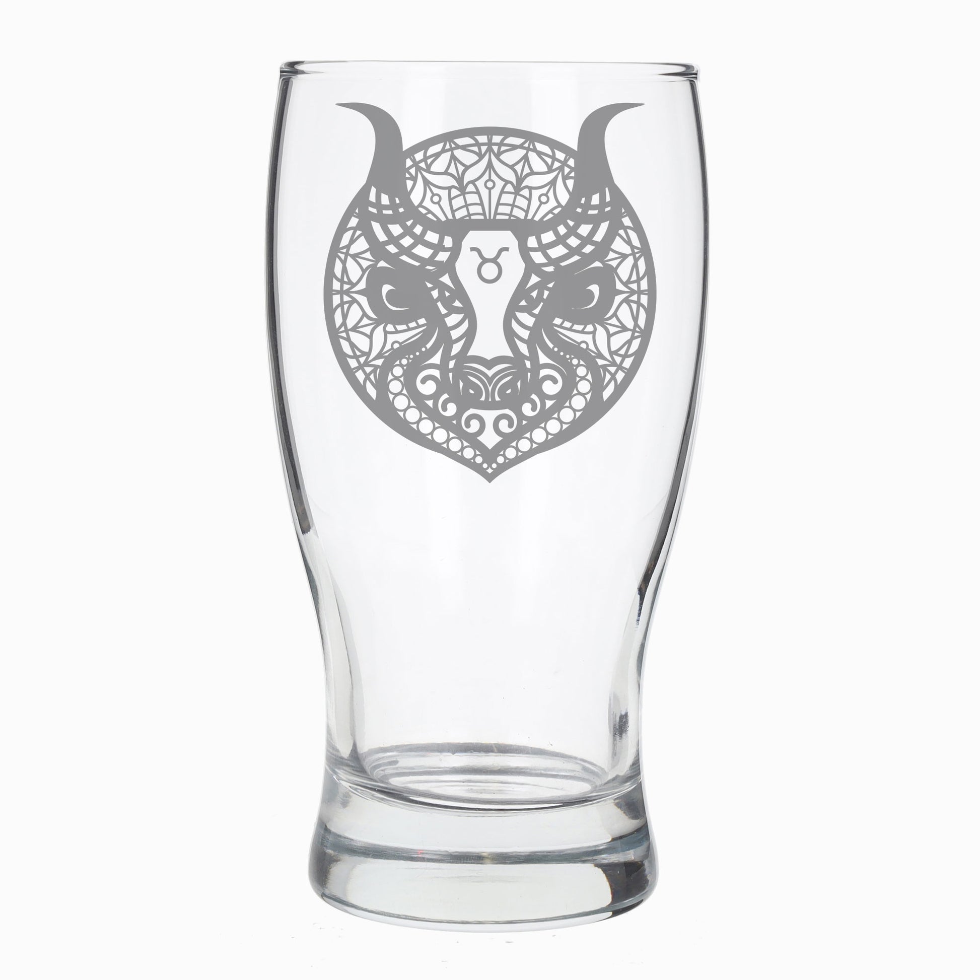 Taurus Zodiac Engraved Pint Glass  - Always Looking Good -   
