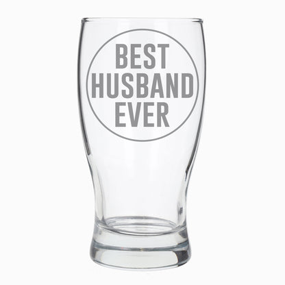 Best Husband Ever Engraved Beer Pint Glass and/or Coaster Set  - Always Looking Good - Beer Glass gift for him