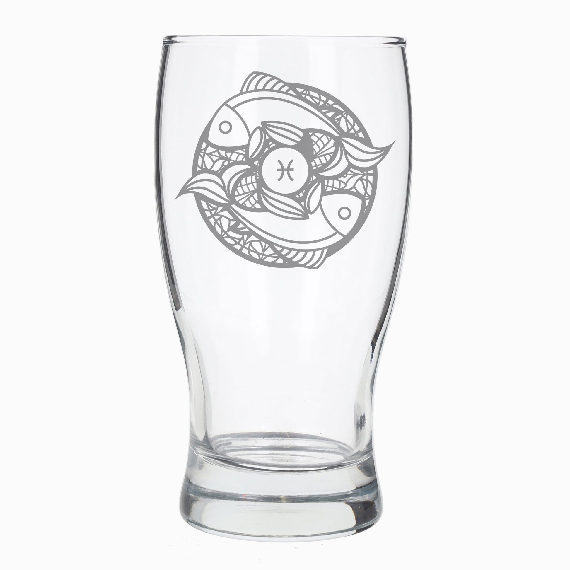 Pisces Zodiac Engraved Pint Glass  - Always Looking Good -   