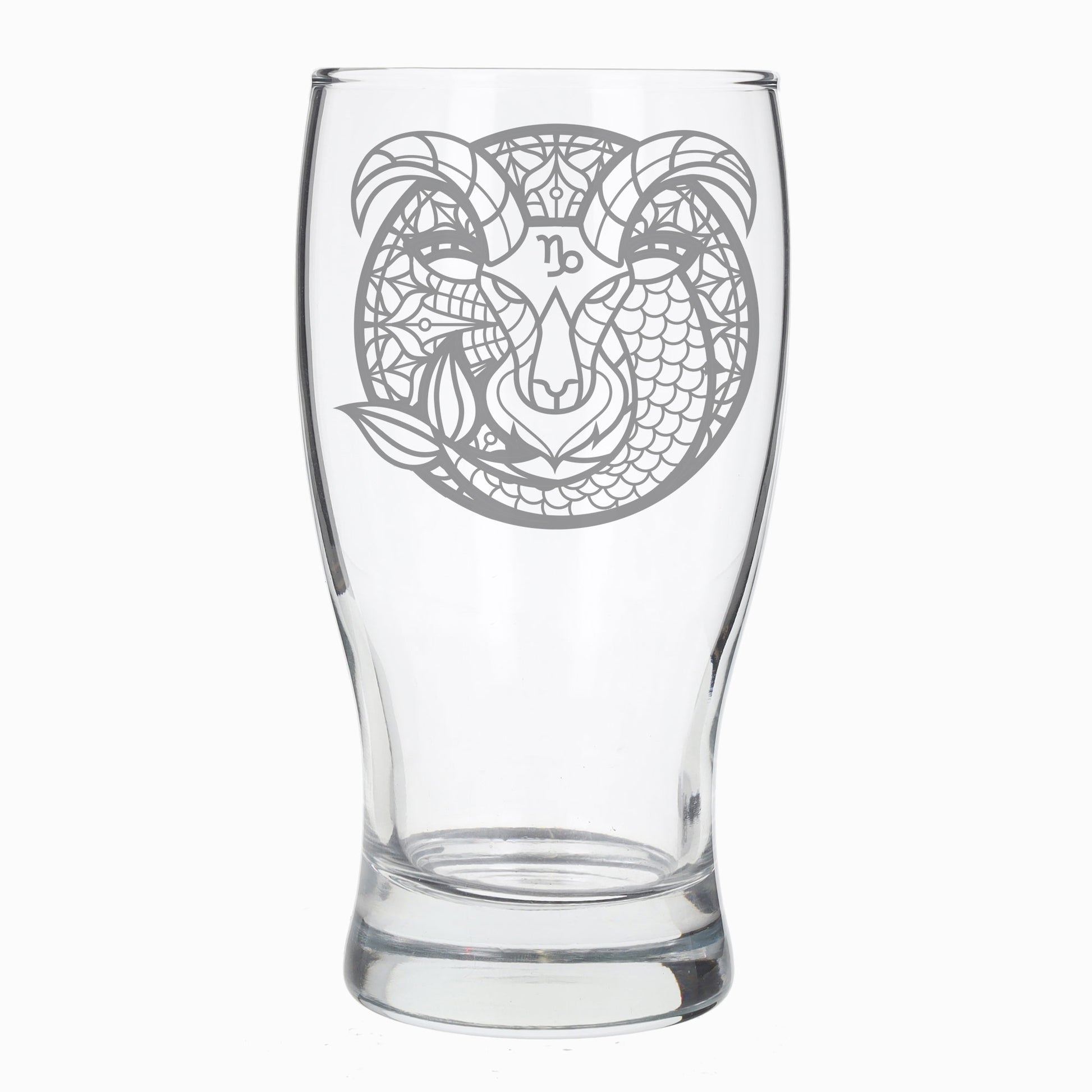 Capricorn Zodiac Engraved Pint Glass  - Always Looking Good -   
