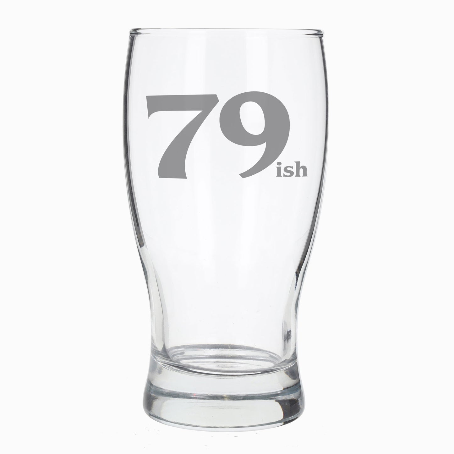 79ish Pint Glass and/or Coaster Set  - Always Looking Good - Pint Glass On Its Own  