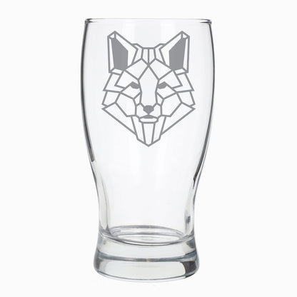 Fox Engraved Beer Glass  - Always Looking Good -   