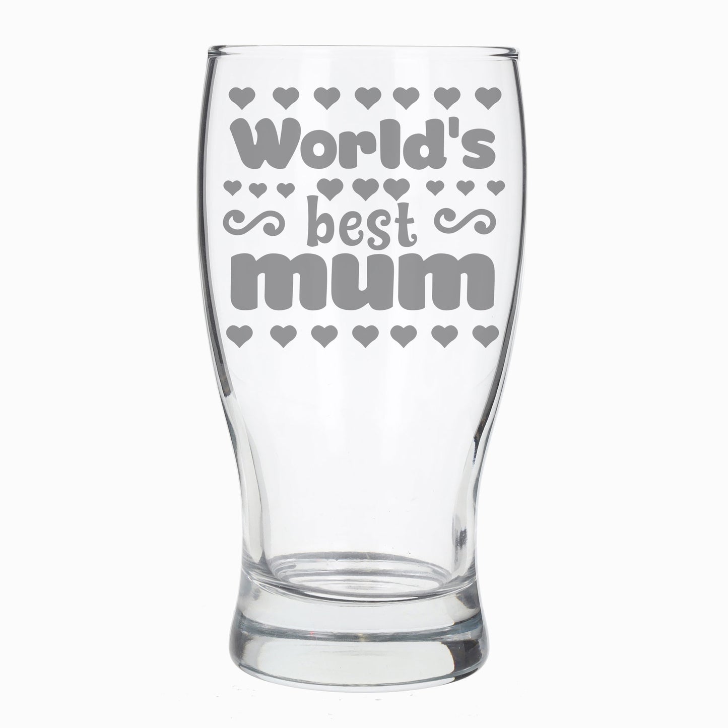 Worlds Best Mum Engraved Beer Glass and/or Coaster Set  - Always Looking Good - Beer Glass Only  