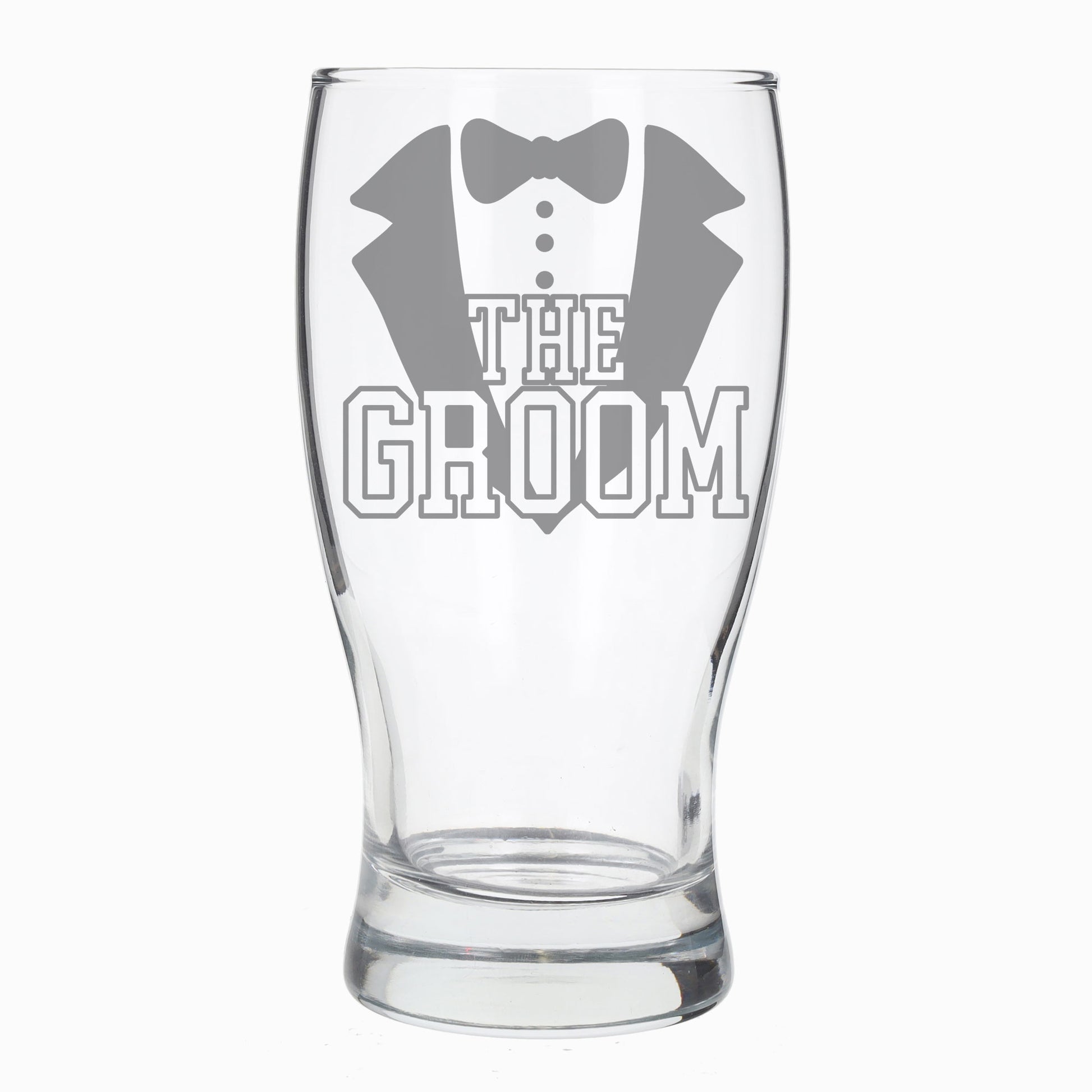 The Groom Engraved Beer Glass and/or Coaster Set  - Always Looking Good - Beer Glass Only  