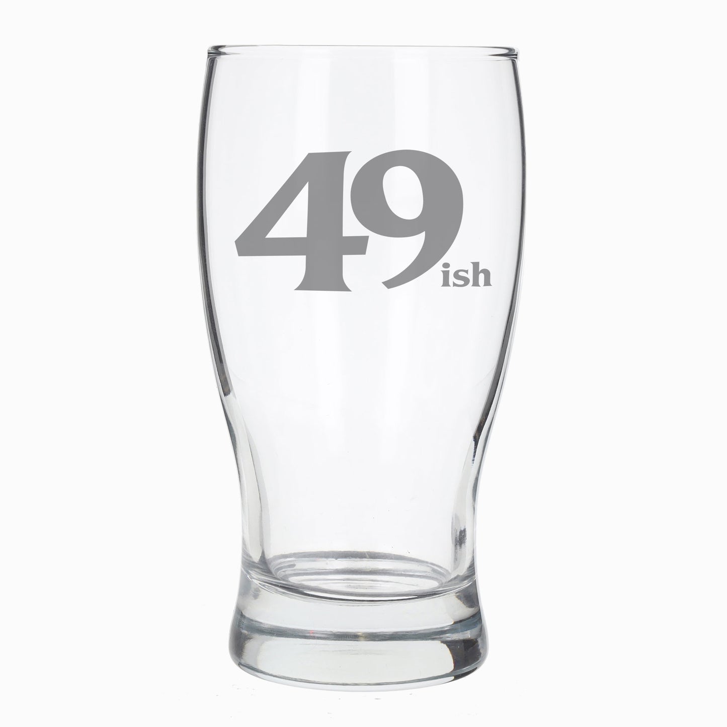 49ish Pint Glass and/or Coaster Set  - Always Looking Good - Pint Glass On Its Own  