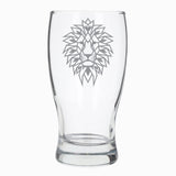 Lion Engraved Personalised Pint Glass  - Always Looking Good -   