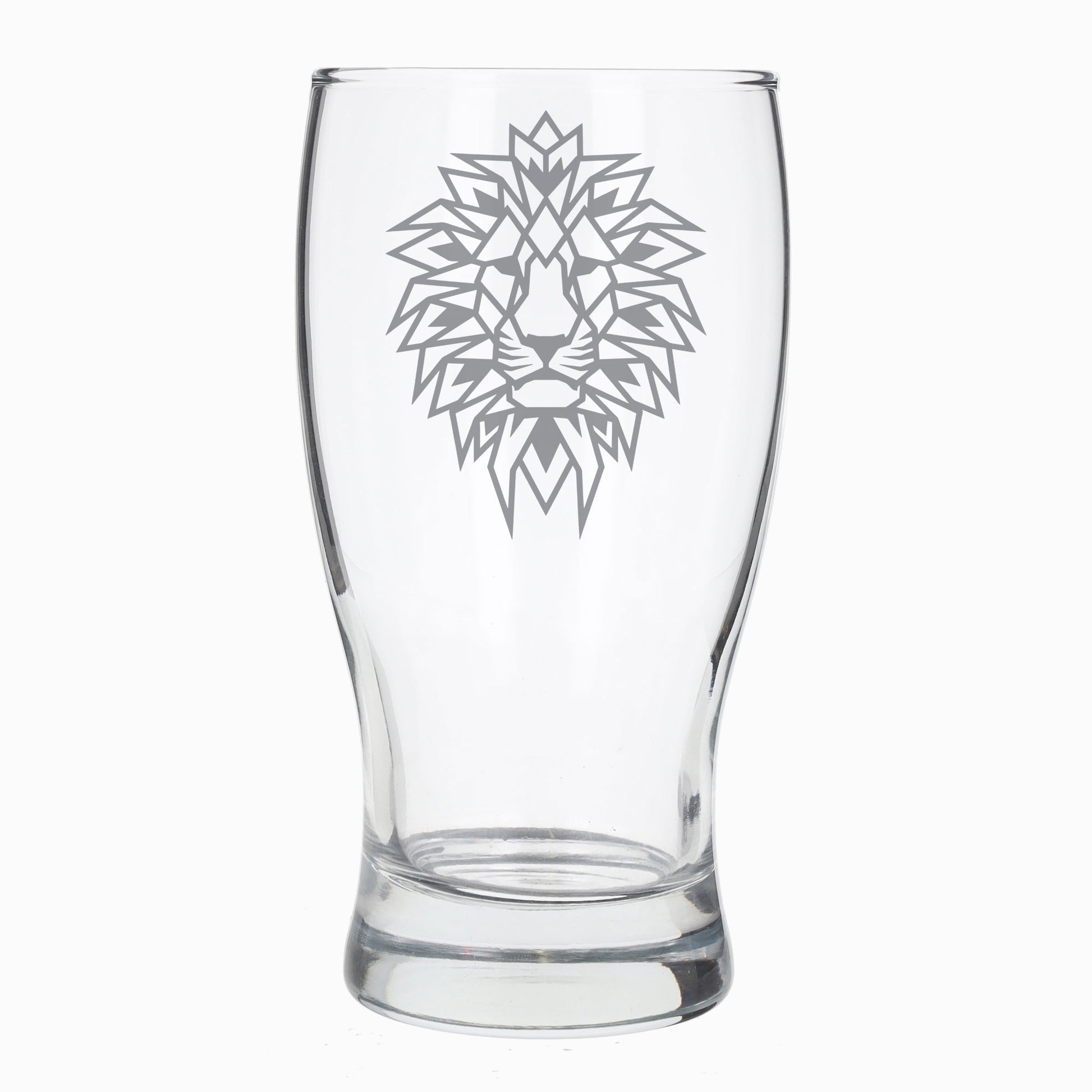 Lion Engraved Beer Pint Glass  - Always Looking Good -   