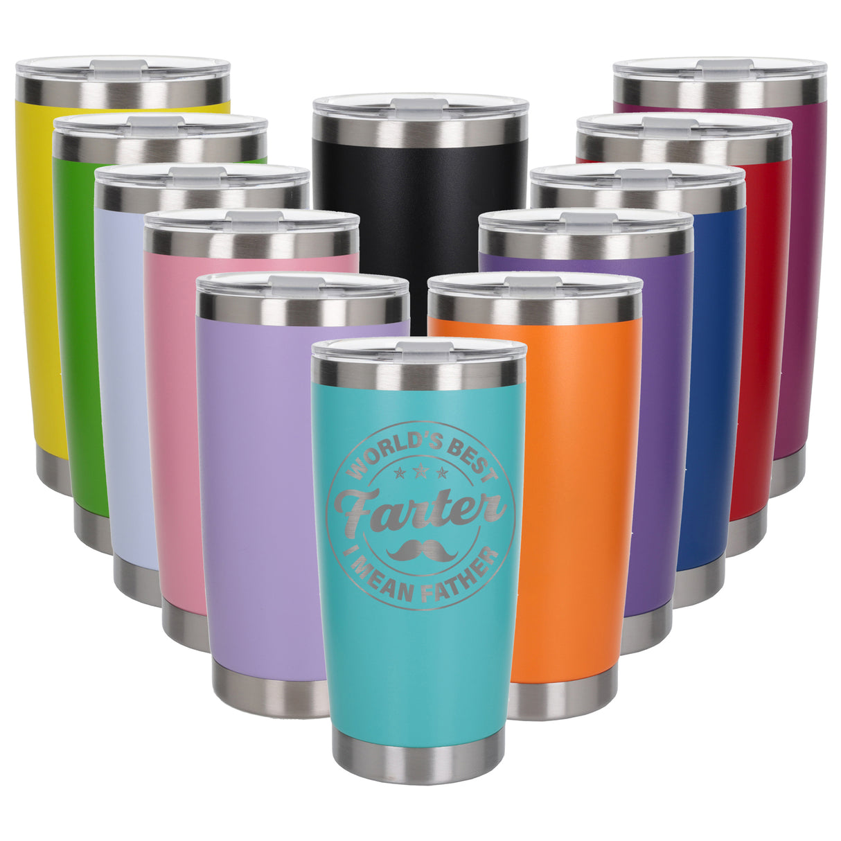 Best Farter I Mean Father Engraved Travel Mug for Dad