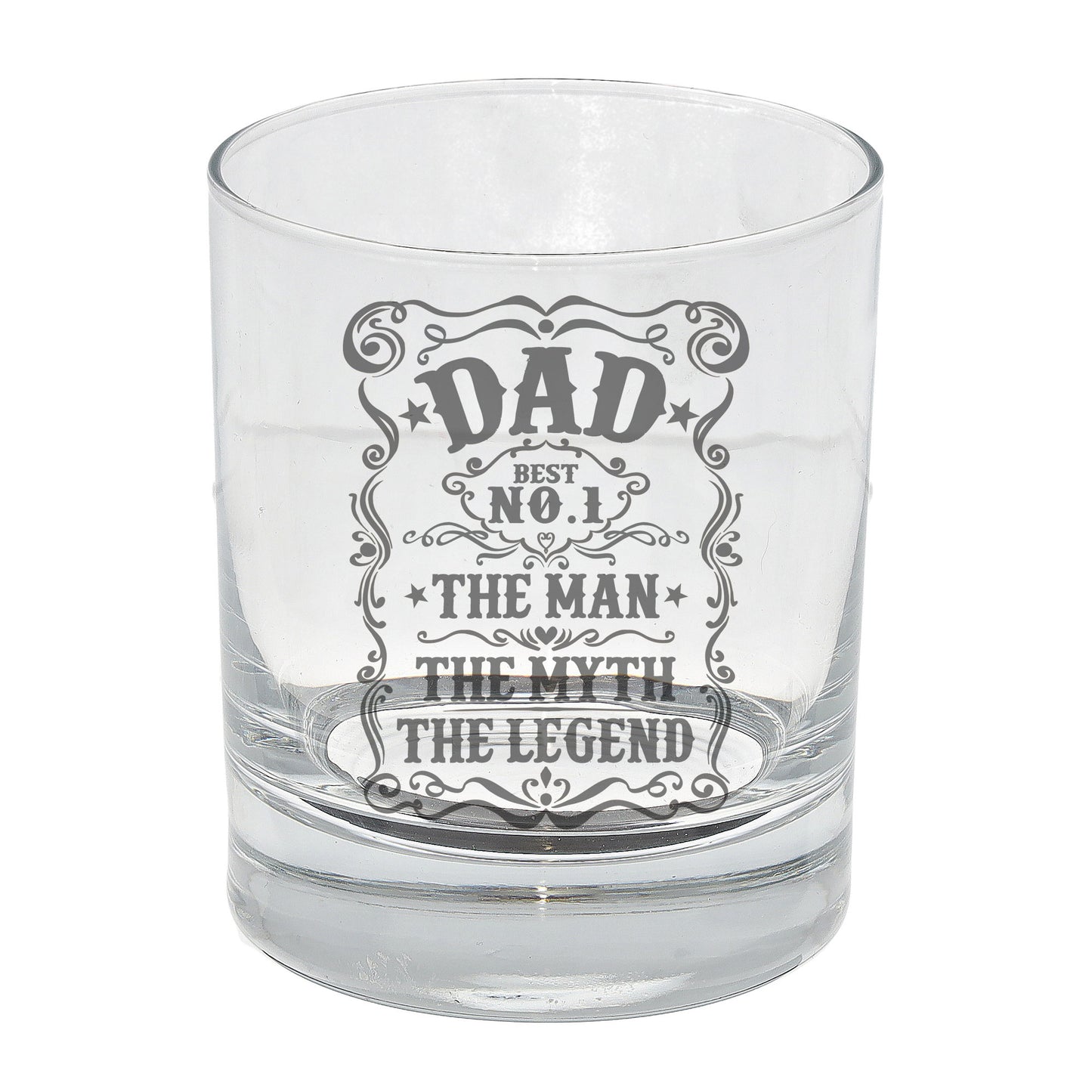 Dad The Man The Myth The Legend Engraved Whisky Glass and/or Coaster Set  - Always Looking Good - Whisky Glass Only  