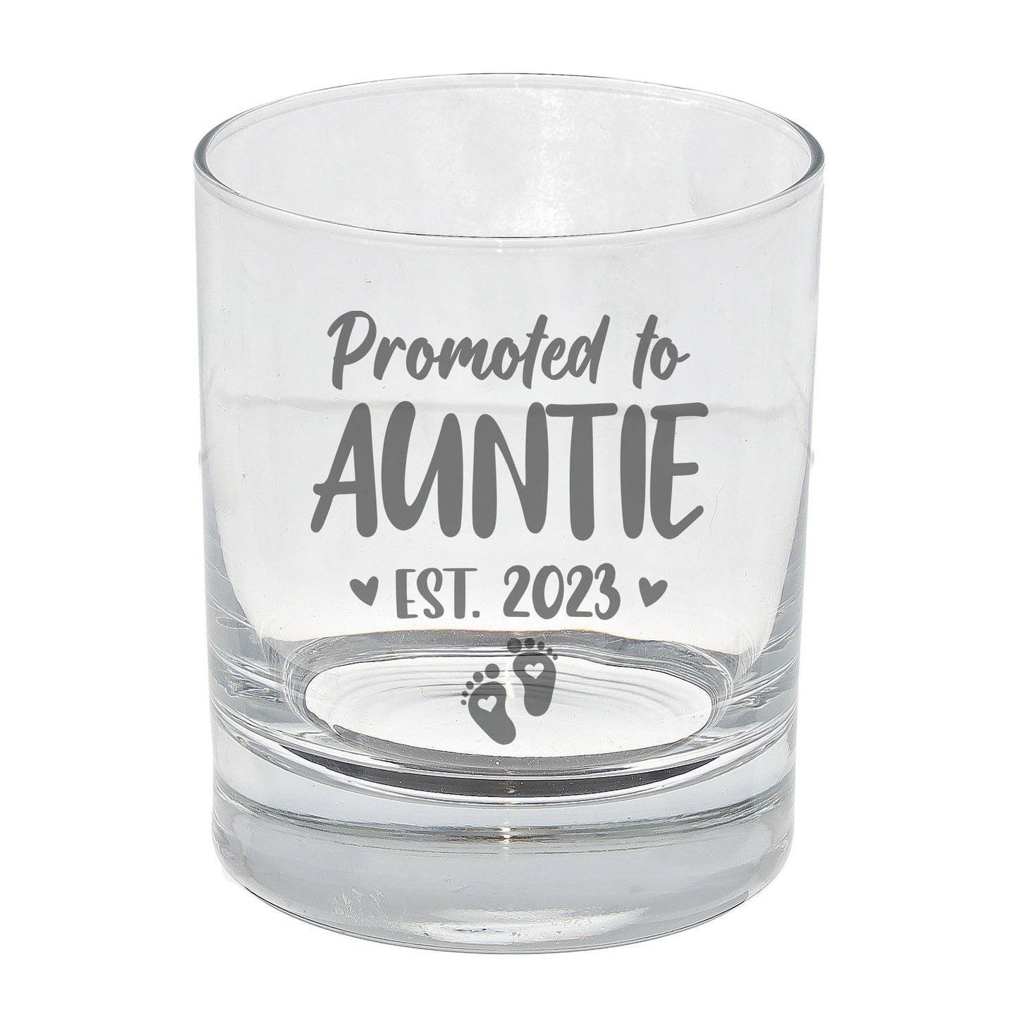 Promoted To Auntie Engraved Whisky Glass  - Always Looking Good -   