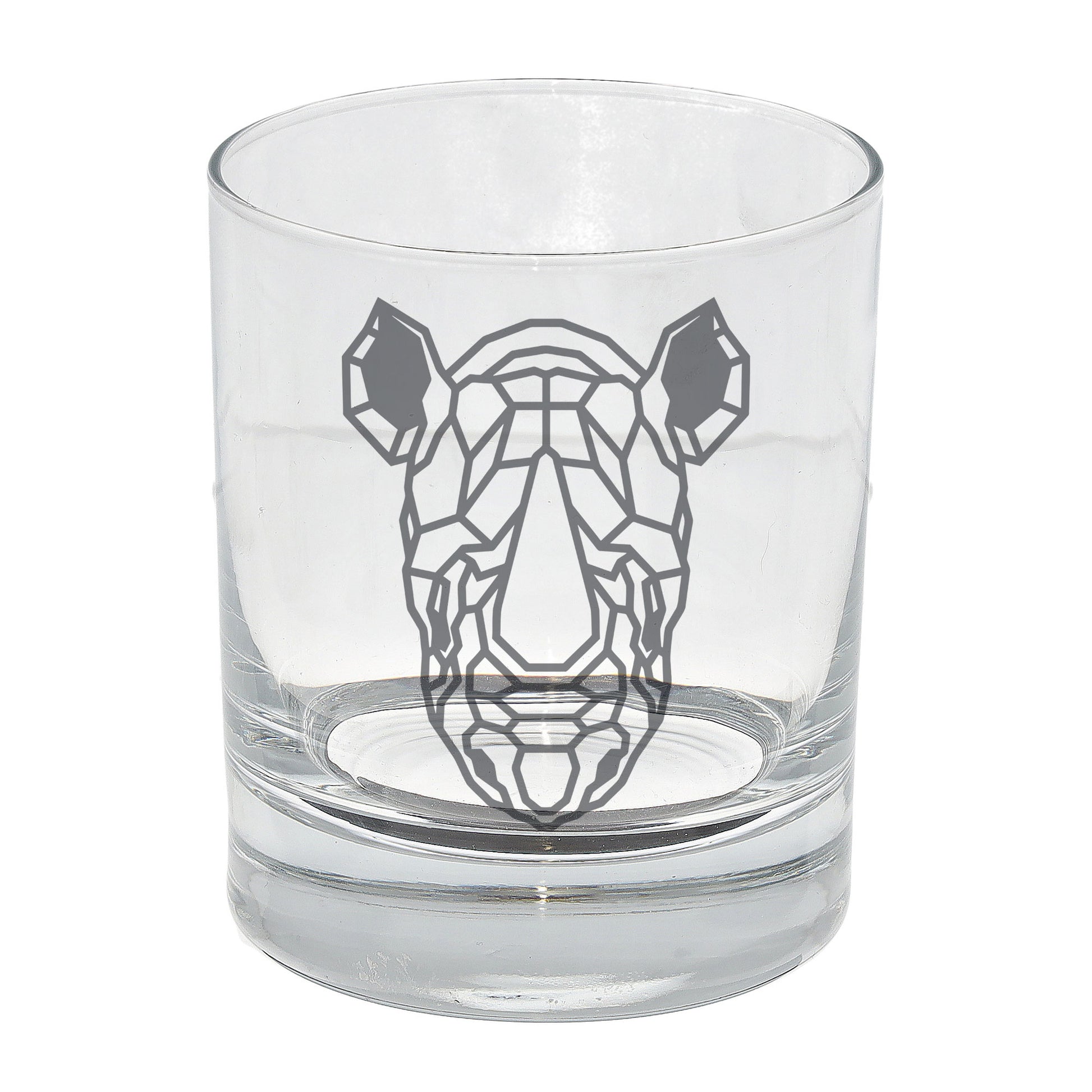 Rhino Engraved Whisky Glass  - Always Looking Good -   