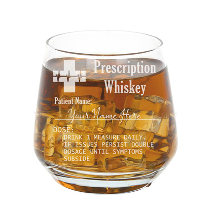 Personalised & Engraved Prescription Whisky Glass Gift