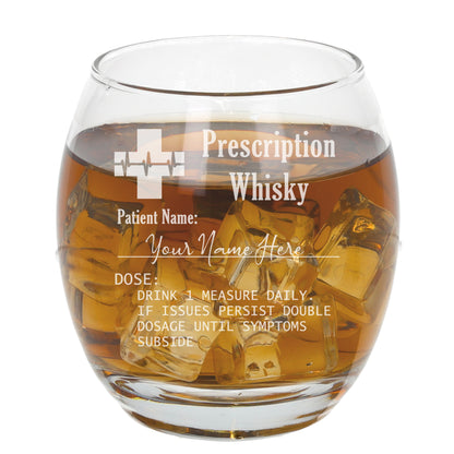 Personalised & Engraved Prescription Whisky Glass Gift