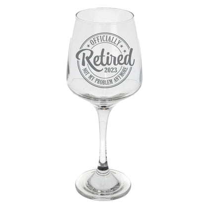 Retirement Wine Glass Gift - Engraved Wine Glass and/or Coaster
 - Always Looking Good -   