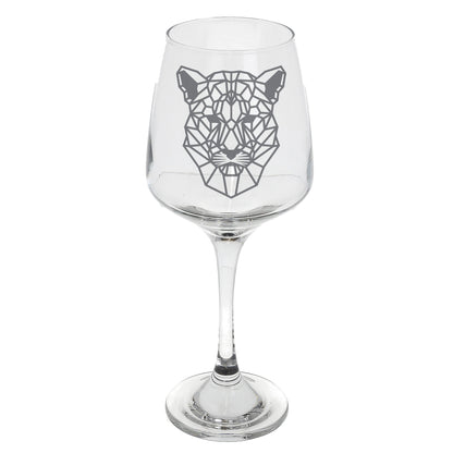 Panther Engraved Wine Glass  - Always Looking Good -   
