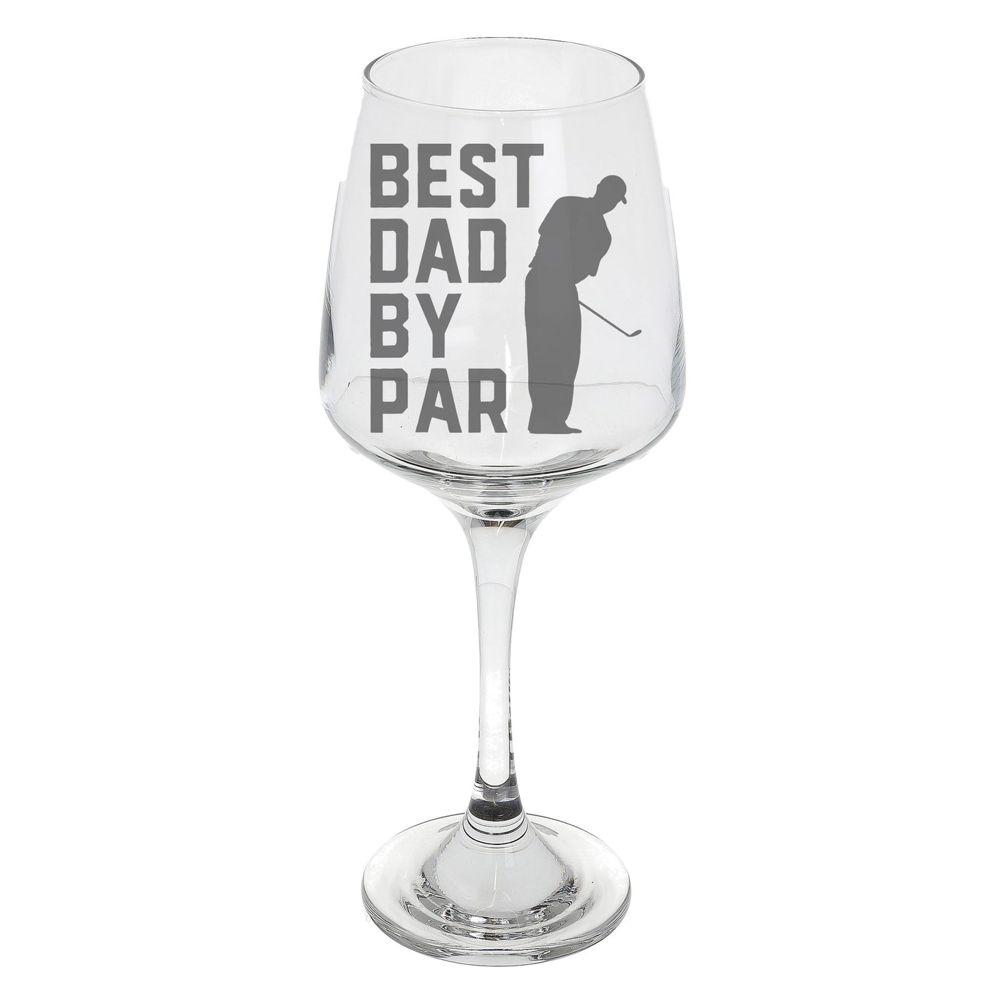 dad golf gifts - Best Dad By Par Engraved Wine Glass and/or Coaster Set  - Always Looking Good -    Wine Glass Only  