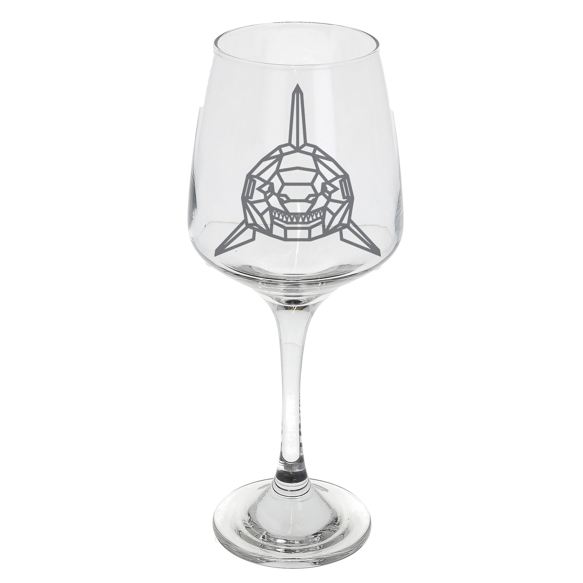 Shark Engraved Wine Glass  - Always Looking Good -   