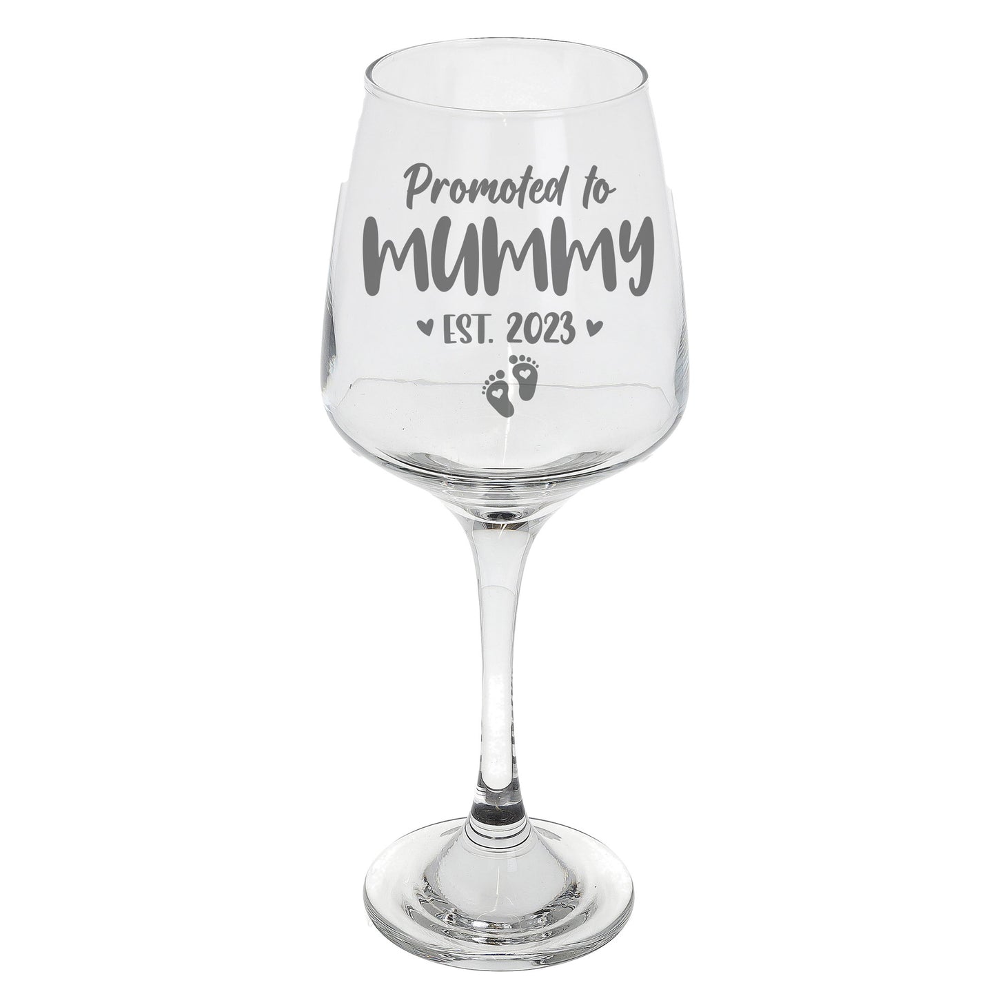 Promoted To Mummy Engraved Wine Glass  - Always Looking Good -   