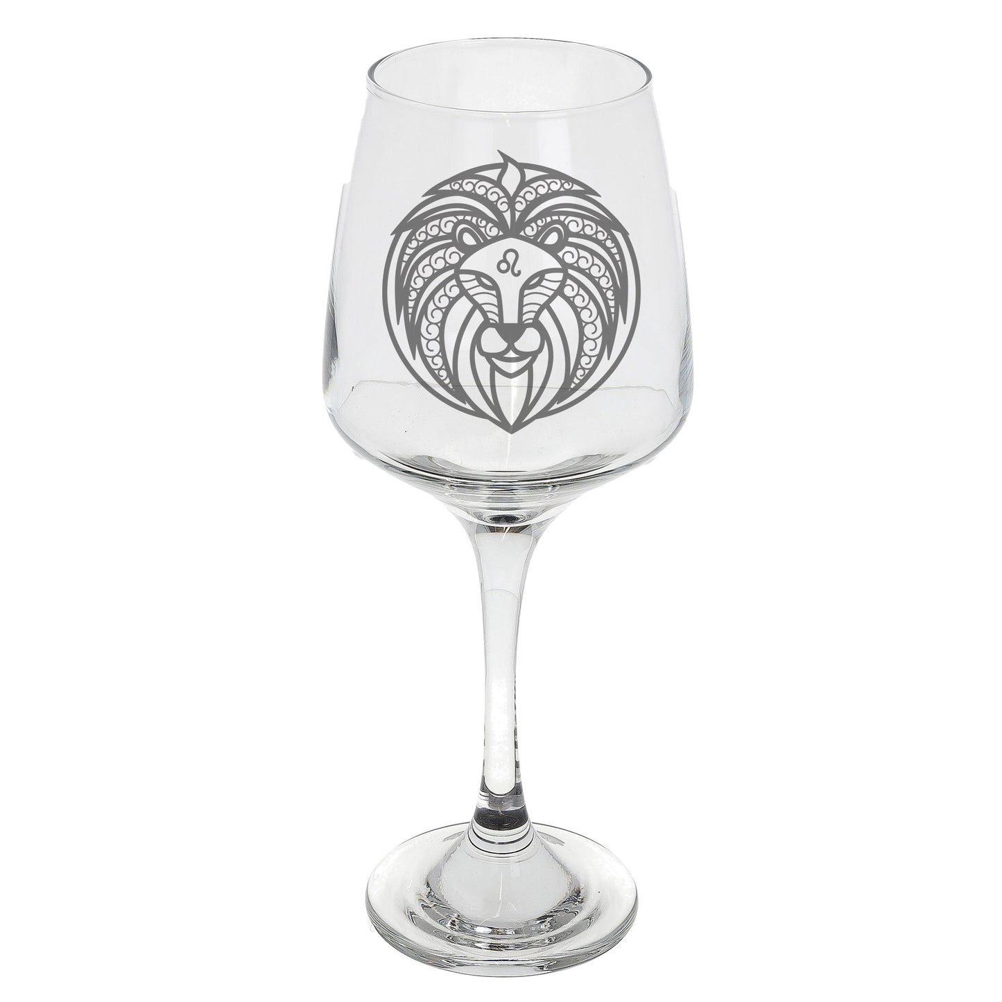 Leo Zodiac Engraved Wine Glass  - Always Looking Good -   