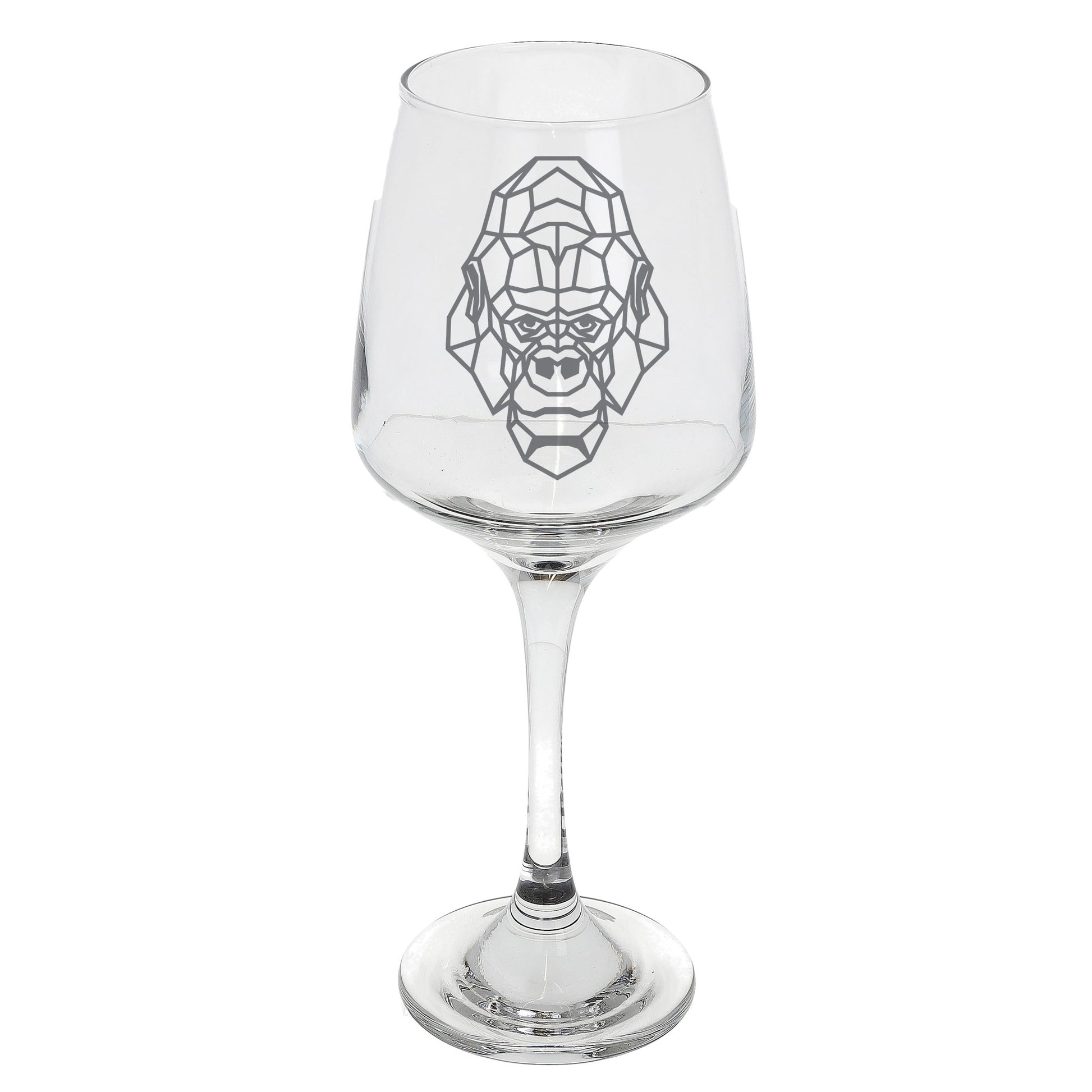 Gorilla Engraved Wine Glass  - Always Looking Good -   