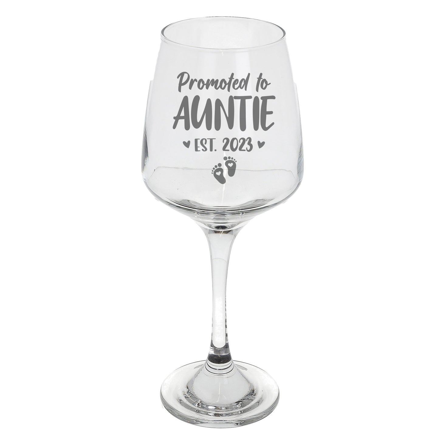 Promoted To Auntie Engraved Wine Glass  - Always Looking Good -   