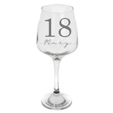 Personalised Age & Name Engraved Wine Glass – Milestone Birthday Gift