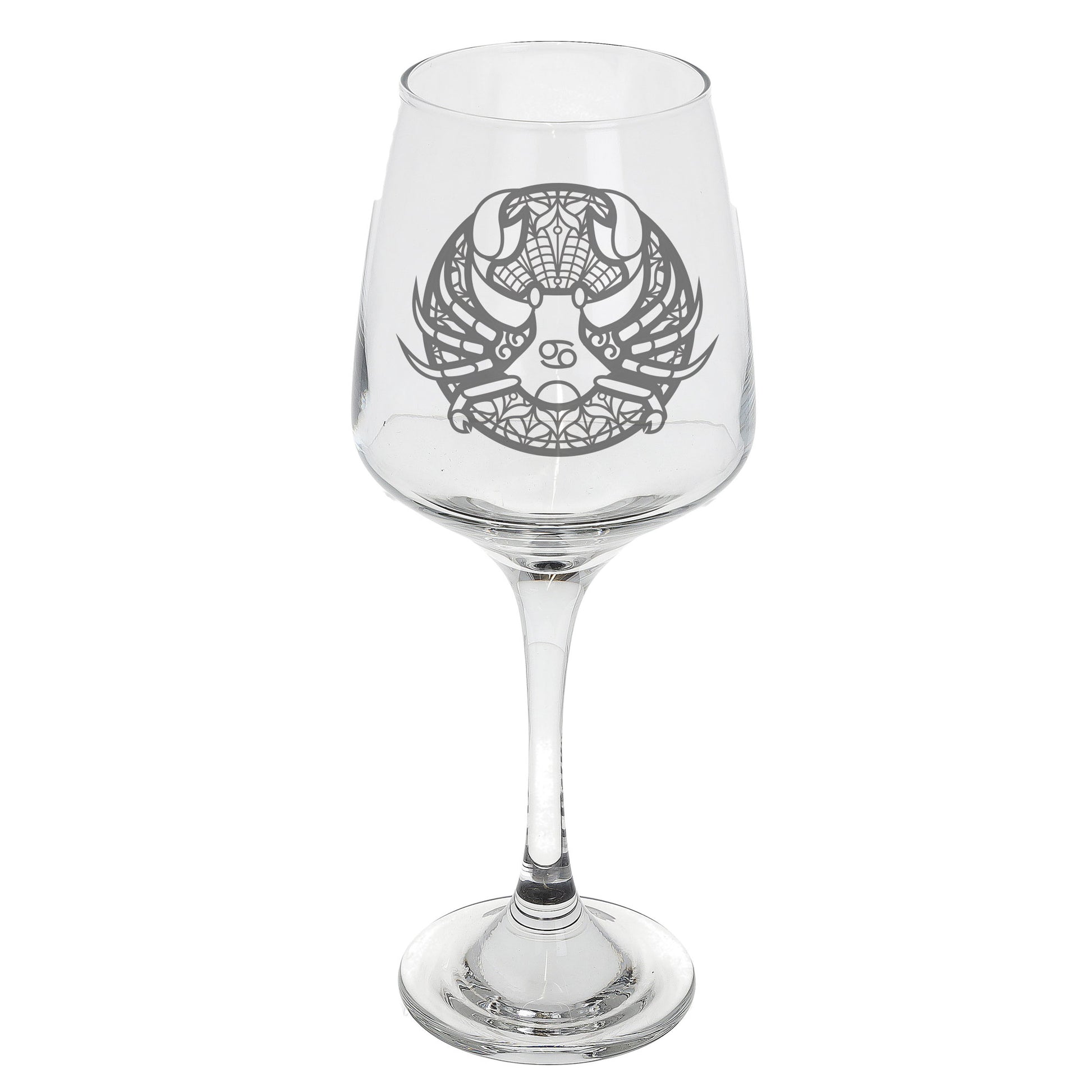 Cancer Zodiac Engraved Wine Glass  - Always Looking Good -   