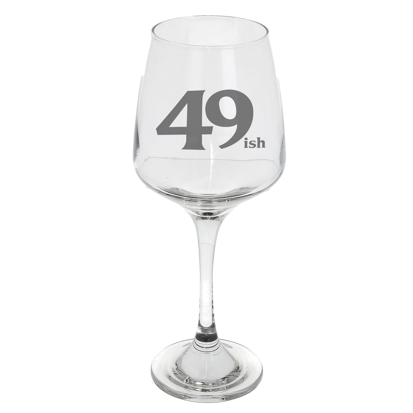 49ish Wine Glass and/or Coaster Set  - Always Looking Good - Wine Glass On Its Own  