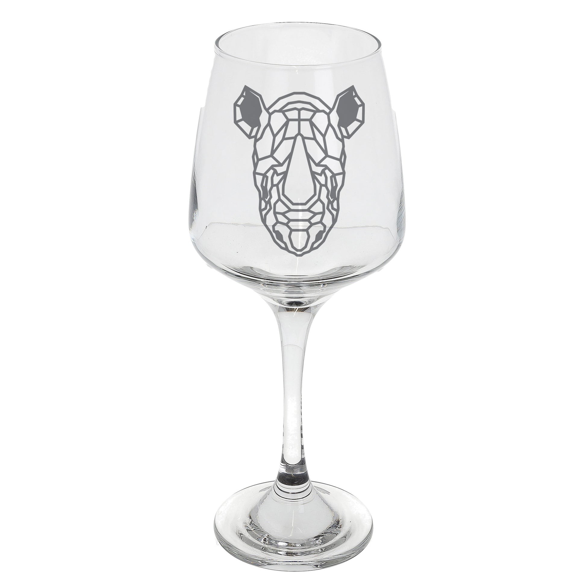 Rhino Engraved Wine Glass  - Always Looking Good -   