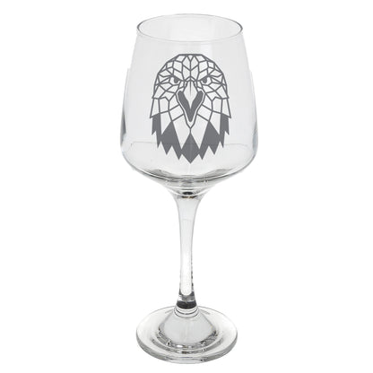 Eagle Laser Engraved Wine Glass  - Always Looking Good -   