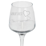 "World's Best" Personalised Engraved Wine Glass Gift